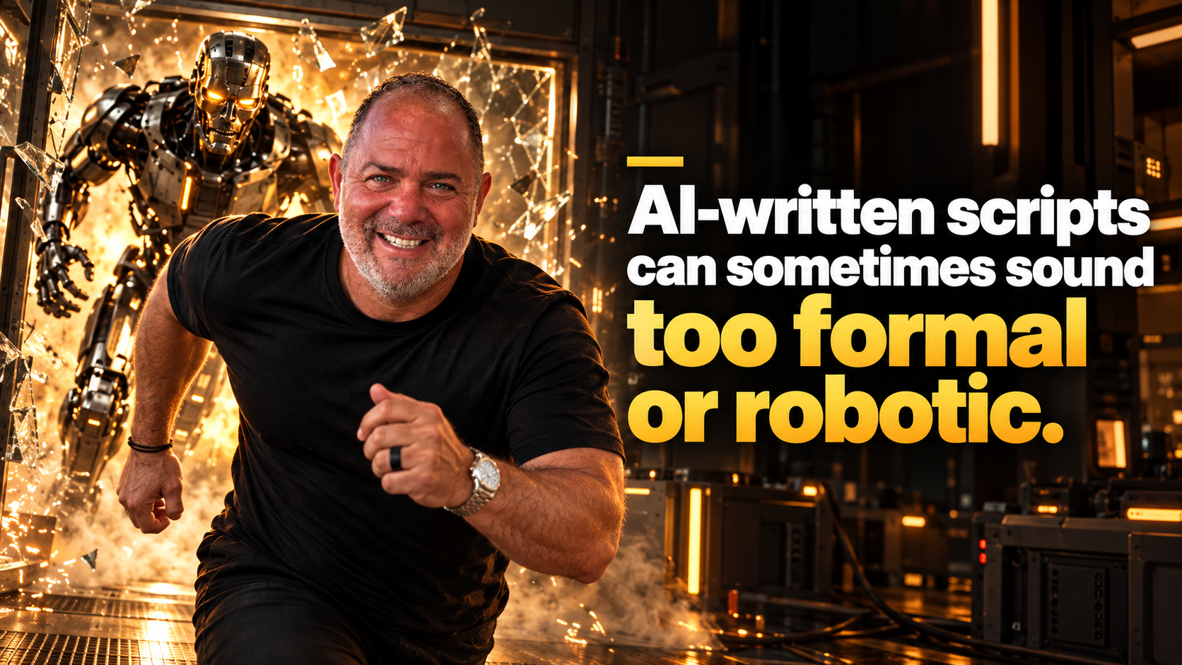 AI-written scripts can sometimes sound too formal or robotic